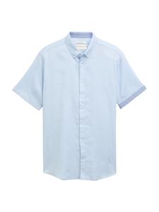 Рубашка на пуговицах классического кроя TOM TAILOR, цвет Dusty blue/Light blue