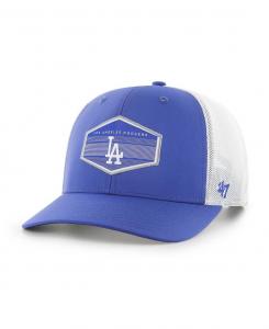 Мужская королевская белая кепка Los Angeles Dodgers Burgess Trucker Snapback '47 Brand