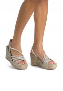 Эспадрильи Sandali con tacco Alma en Pena, серо-коричневый