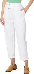 Женские повседневные укороченные брюки из твила Tommy Hilfiger, White
