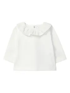 Топ с оборчатым воротником Laranjinha, белый