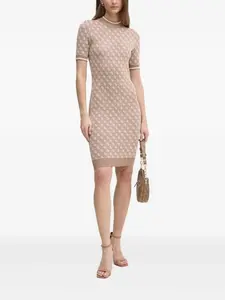Платье мини с короткими рукавами и логотипом Guess Usa, нейтральный