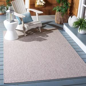 Ковер SAFAVIEH, 122 x 122 см, Washable Rug Outdoor Courtyard Collection - Beige & Beige, не линяет и легко чистится, идеален для патио, заднего двора, прихожей (CY8520-36311)