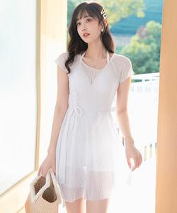 Слитный купальник BORA AURA из сетчатой ткани с присборенной талией Aimoha - Select -, цвет White