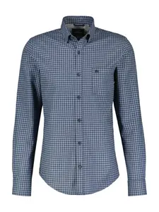 Рубашка LERROS с длинными рукавами "Клетчатая рубашка LERROS со структурой "добби", синий