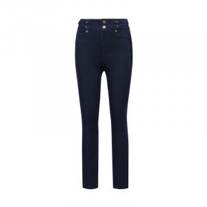 Бархатные джинсы Deep Breath с двойной талией, синий