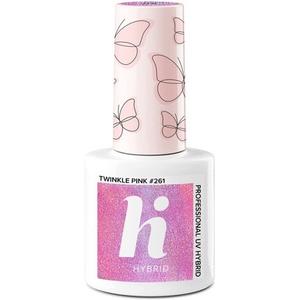 Полуперманентный УФ-гель-лак для ногтей Twinkle Pink, 5 мл — держится 2–3 недели с ультра-блестящим покрытием — маникюр и дизайн ногтей, Hi Hybrid