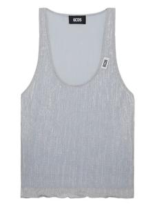 GCDS топ Rouches без рукавов, серебряный