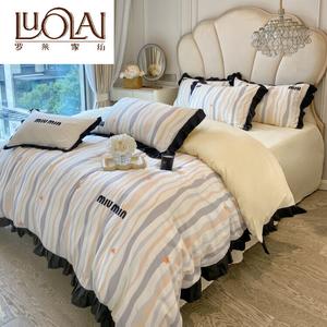 LUOLAI HOME Комплект постельного белья на 1,8-метровую кровать, 4 предмета, пододеяльник 200x230 см