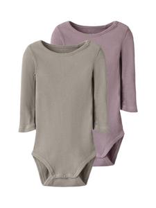 TWO SOON Комплект из двух боди цвета «Вудроуз»