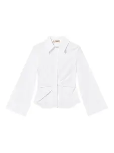 Рубашка с драпировкой и застежкой на пуговицы TWINSET, белый