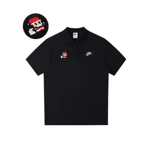 Рубашка поло унисекс черная Nike, черный
