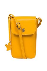 Маленькая кожаная сумка через плечо 'Buzz' Conkca London, желтый