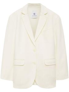ANINE BING однобортный блейзер Quinn, белый