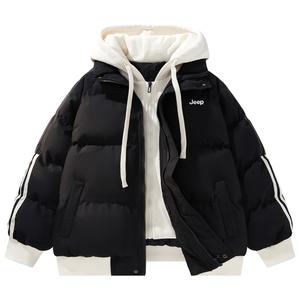 Пуховик Unisex с капюшоном утепленный Jeep, черный