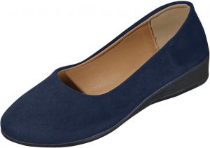 Женские повседневные туфли на танкетке Ctreela с эластичной вставкой, из искусственной замши, осенние, с удобным низким каблуком, для ходьбы, путешествий и нарядного образа, Blue