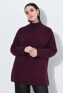 Джемпер Ulla Popken ROLLKRAGEN RAGLAN-LANGARM, Dark Claret/Berry