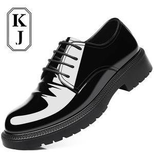 Мужские туфли KJ-750 Black с потайной платформой, цвет KJ-750 Black Hidden Wedge