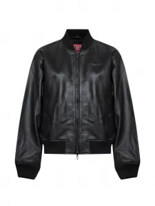 Кожаная куртка на молнии Diesel, черный