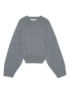 Шерстяной свитер с круглым вырезом REMAIN, серый