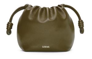 LOEWE Фламенко Наппа Овчина Женский Мини Клатч Через Плечо С Одним Ремнем Темный Хаки