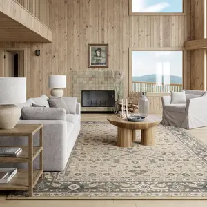 Ковер Anastasia Wool and Cotton Area Rug nuLOOM, 91x152 см, бежевый