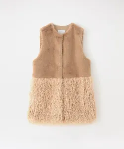 Жилет из меховой ткани Loveless, цвет Beige