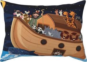 Pevtufa Наволочка декоративная с принтом "Ноев ковчег в океане" Ocean Scene With Noah's Ark