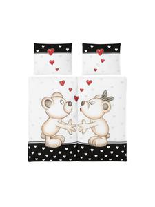 Постельное белье из микрофибры на молнии, комплект из 2 пар постельного белья белого цвета COFI 1453, 135 x 200 см