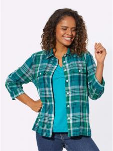 WITT WEIDEN Блузка Blusenset in türkis-kariert