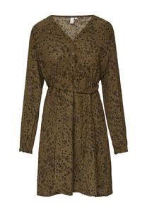 Дневное платье MIT ALL-OVER-PRINT QS, темно-зеленый