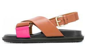 Сандалии на ремешках Женские Коричневые MARNI