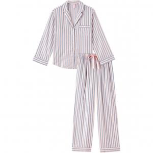 Victoria's Secret Пижамный комплект The Mix для женщин, розовый и синий в полоску