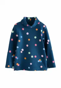 Свитер с длинными рукавами и высоким воротником стандартного кроя. Next, Navy Rainbow Spot