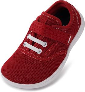 Детские кроссовки WHITIN с широким носком для малышей и детей младшего возраста, а также минималистичные кроссовки для мальчиков и девочек с нулевым перепадом высоты подошвы, красный