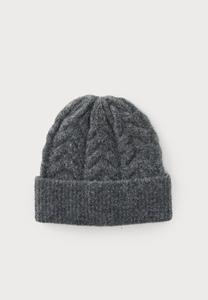 Шапка ONLY ONLANNA LIFE CABLE BEANIE, Dark Grey Melange/Mottled Dark Grey
