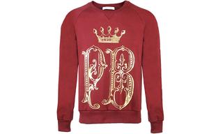 BALMAIN Красный мужской свитшот