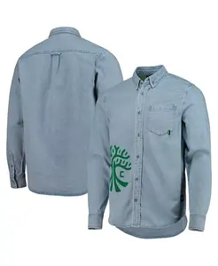 Мужская синяя джинсовая рубашка с длинным рукавом Austin FC на пуговицах The Wild Collective