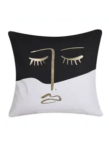 Декоративная подушка Beliani Deko ABELIA, черный/белый