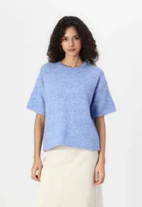 Футболка slfmaline liliana с круглым вырезом. Selected, Cornflower Blue