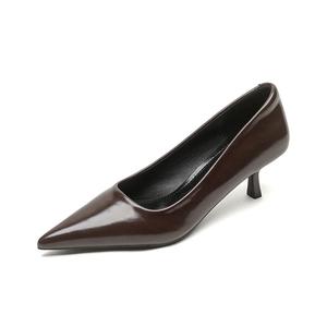 City camel Женские туфли на высоком каблуке, черно-коричневые