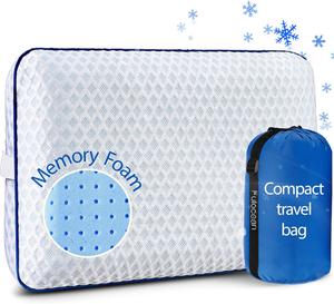 fulocean Охлаждающая дорожная подушка с эффектом памяти и контурной поддержкой White