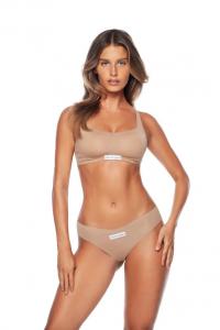 Бюстгальтер брете с круглым вырезом God Save Queens, бежевый