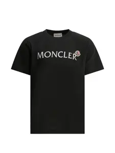 Футболка с логотипом Moncler Enfant, черный