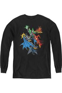 Футболка с длинным рукавом для детей с героями Justice League of America Gildan, черный