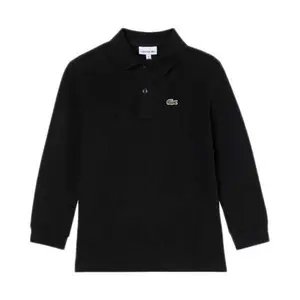 Поло с коротким рукавом Lacoste Kids 947387, черный
