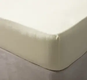 Простыня на резинке , трикотажный хлопок BM152 (длинная односпальная кровать) (цвет слоновой кости) Belledorm