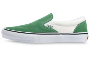 Кроссовки Vans Slip-on Turn Fur Splicing Low Top Casual Canvas Skate Shoes Unisex Retro Green