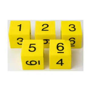 Математические кубики с числами 1–6 (5), Dice - Foam (Koplow)
