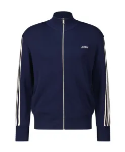 Кардиган в полоску с высоким воротником Autry, синий